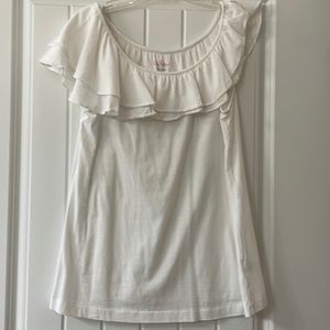 Lilly Pulitzer White Off Shoulder Top Large